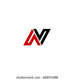 av letter logo. n letter logo