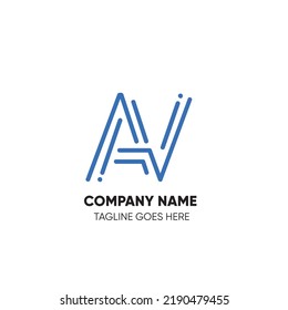 AV Letter Logo Is A Professional Logo For Your Brand.