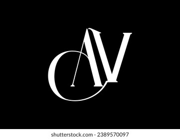 AV letter logo ,vector and monogram logo design