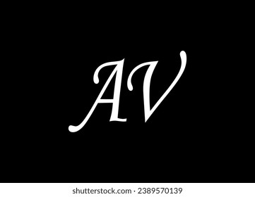 AV letter logo ,vector and monogram logo design