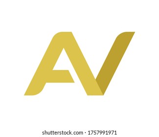 plantilla de logotipo de monograma de carta AV