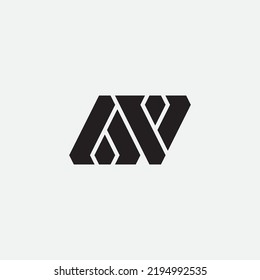 AV letter monogram logo template.