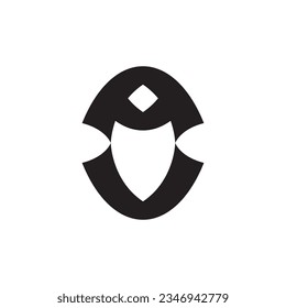 Letra AV con vector de diseño de logotipo SHIELD