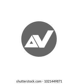av letter vector logo. 