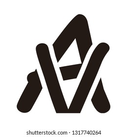 av letter vector logo