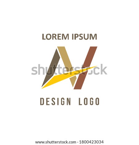 AV lettering logo, elegant, dignified and easy to understand