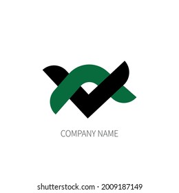 AV logo design green and black