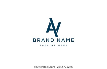 AV logo Design Template Vector Graphic Branding Element