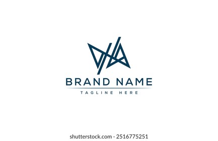 Elemento gráfico da marca do vetor do modelo do logotipo AV