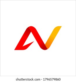 símbolo vectorial de diseño de logotipo AV