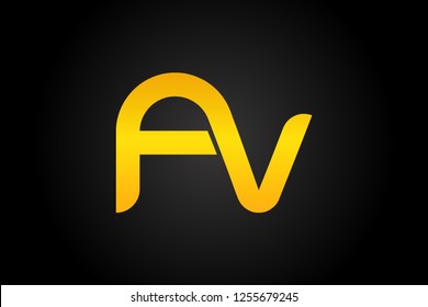 
AV logo design vectored.
Initial letter A V modern linked circle.