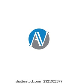 vector de la tecnología de iconos de logotipo AV