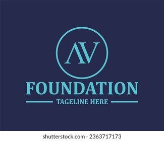 av logo initials av design illustration