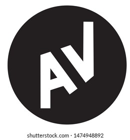 Av Logo Letter Vector Illustration Stock Vector (Royalty Free ...
