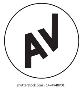 AV Logo Letter Vector Illustration