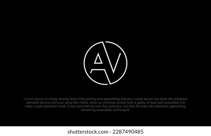 Logo AV. AV simple y minimalista