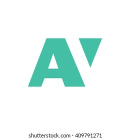 AV Logo | Vector Graphic Branding Letter Element | jpg, eps, path, web, app, art, ai | White Background