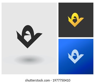 AV logo vector template clean company monogram logo