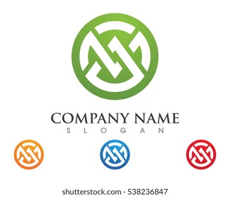 A , AV, N Letter Logo Template vector icon