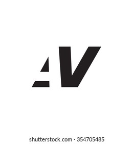 AV Negative Space Letter Logo