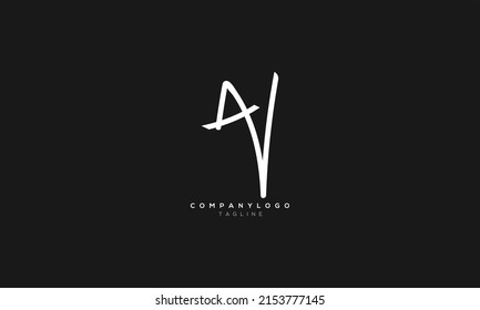 AV, QV, VQ, VA, Resumen diseño inicial de logotipo en letra monográfica