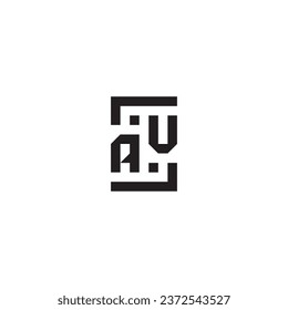 AV square concept retro logo in high quality professional design that will print well across any print media