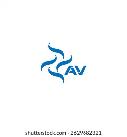 AV Logotipo minimalista geométrico abstracto plano moderno único. Diseño del logotipo de la letra de Vector de las iniciales AV. 
