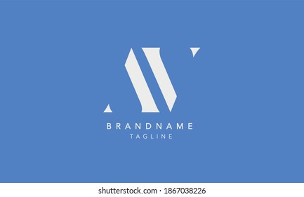 AV A und V Alphabet Initial Letter Monogram Icon Logo, Vektorgrafik