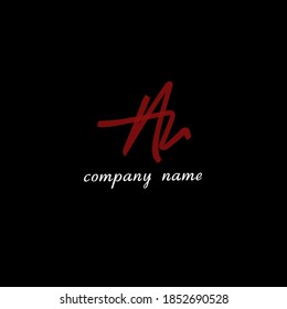 AV A V Initial handwriting logo template vector