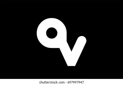 AV A V letter logo combination alphabet vector creative company icon design template modern  black white bold