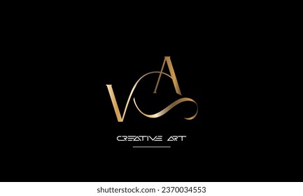 AV, VA, A, V abstract letters logo monogram