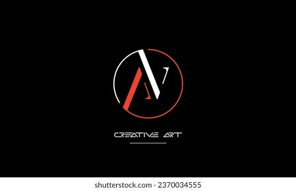 AV, VA, A, V abstract letters logo monogram