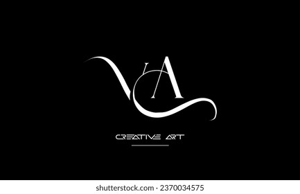 AV, VA, A, V abstract letters logo monogram