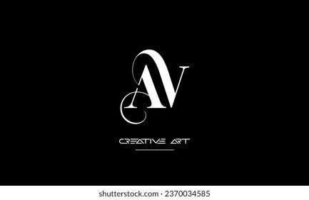 AV, VA, A, V abstract letters logo monogram