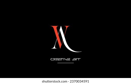 AV, VA, A, V abstract letters logo monogram