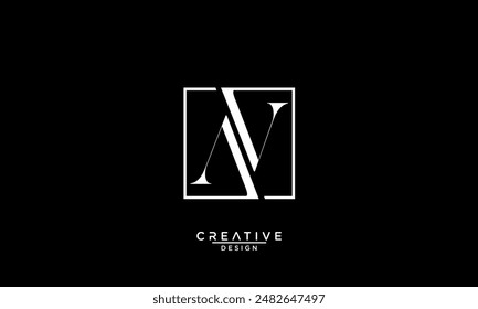AV, VA, A, V, Abstract Letters Logo Monogram