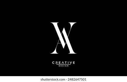 AV, VA, A, V, Abstract Letters Logo Monogram