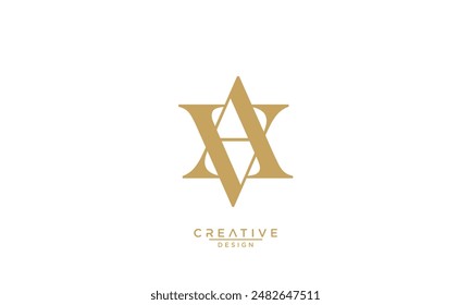 AV, VA, A, V, Abstract Letters Logo Monogram