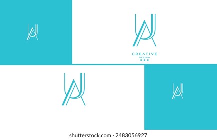 AV, VA, A, V, Abstract Letters Logo Monogram
