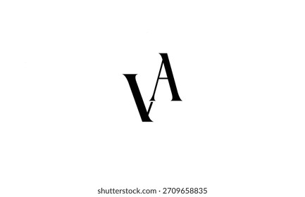 AV, VA ABSTRAKTER BUCHSTABE LOGO MONOGRAMM
