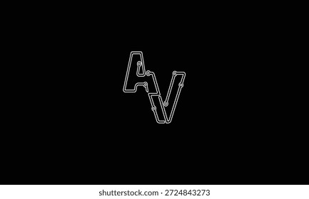 AV, VA ABSTRACT LETTER LOGO MONOGRAM