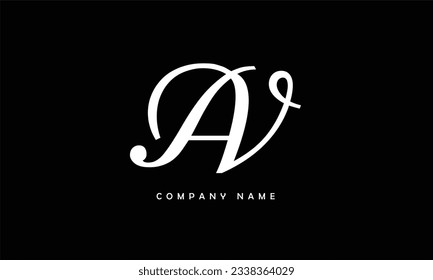 AV, VA Abstract Letters Logo Monogram