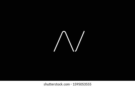 AV or VA abstract vector logo monogram template
