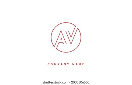 AV, VA Alphabets Letters Logo Monogram