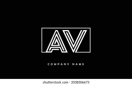 AV, VA Alphabets Letters Logo Monogram