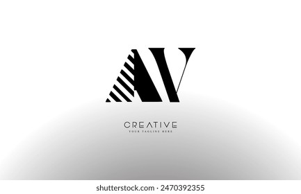 AV VA Alphabets Letters Logo Monogram