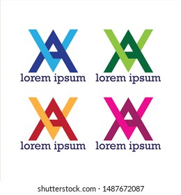 AV or VA design for logo icon company