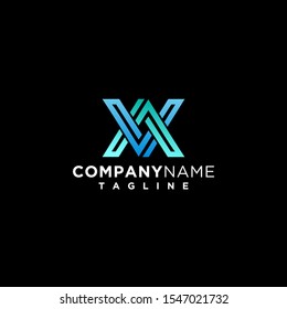 AV, VA Letter geomteric initial Logo Design vector Template