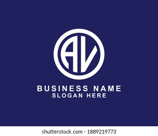 AV VA LETTER LOGO DESIGN VECTOR TEMPLATE