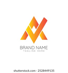 AV or VA letter modern creative premium logo design vector template